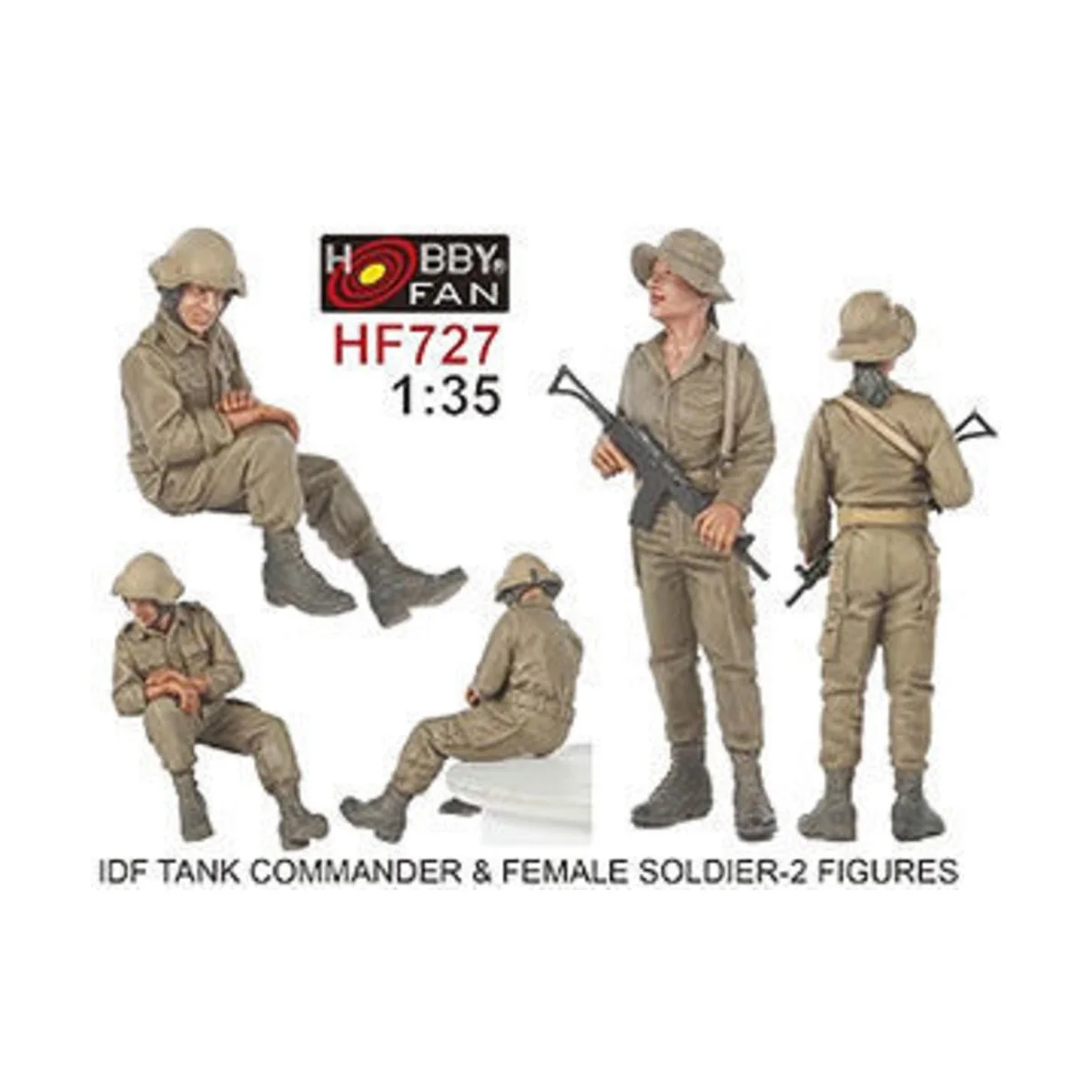 IDF Tank Commander &Female soldier-2 Fig, 1/35 - Hobby Fan HF727 IDF Tank Commander &Female soldier-2 Fig, 1/35 - Hobby Fan HF727