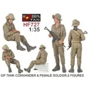 IDF Tank Commander &Female soldier-2 Fig - Hobby Fan HF727