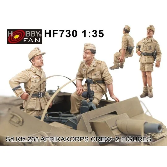 Sd.kfz 233 Afrikakorps Crew-2 figures, 1/35 - Hobby Fan HF730