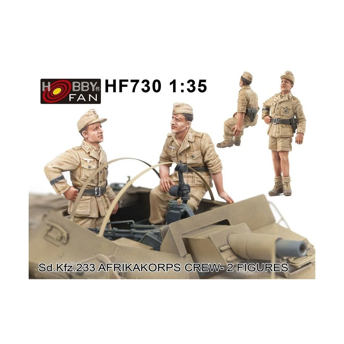 Sd.kfz 233 Afrikakorps Crew-2 figures - Hobby Fan HF730