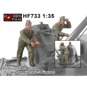 Bussing-NAG 4500A 3t crane repair crew-2 Figures - Hobby Fan HF733