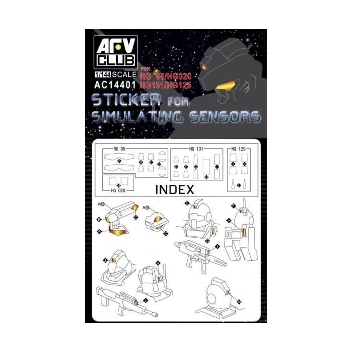 Sticker for Simulating Sensors, 1/144 - AFV-Club AC14401