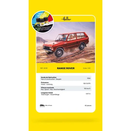 STARTER KIT Range Rover, 1/43 - Heller 56181 STARTER KIT Range Rover, 1/43 - Heller 56181