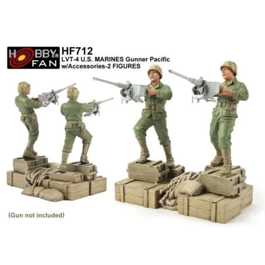 LVT-4 US Marines Gunner Pacif. 2 Figuren, 1/35 - Hobby Fan HF712