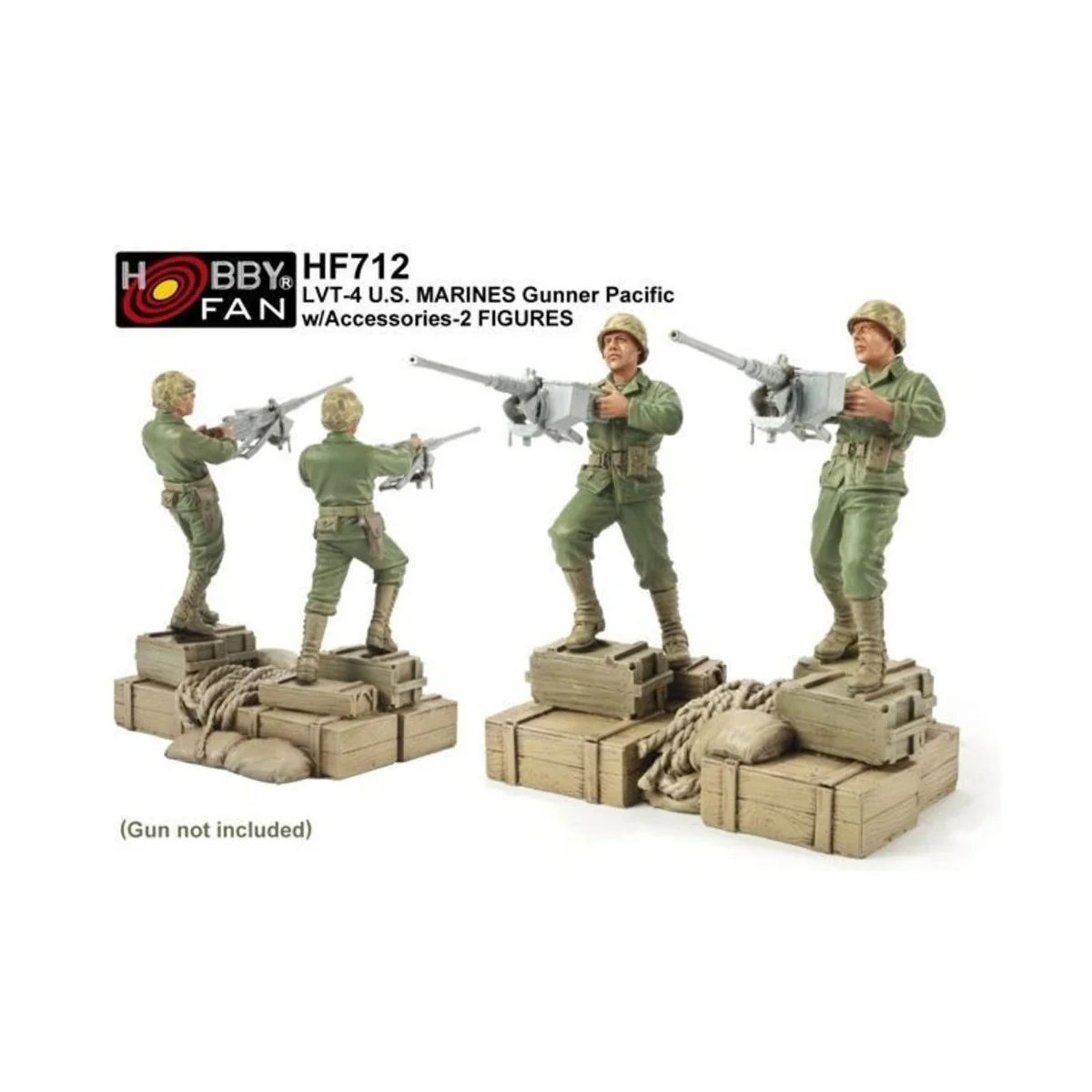 LVT-4 US Marines Gunner Pacif. 2 Figuren, 1/35 - Hobby Fan HF712