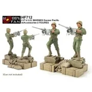 LVT-4 US Marines Gunner Pacif. 2 Figuren - Hobby Fan HF712