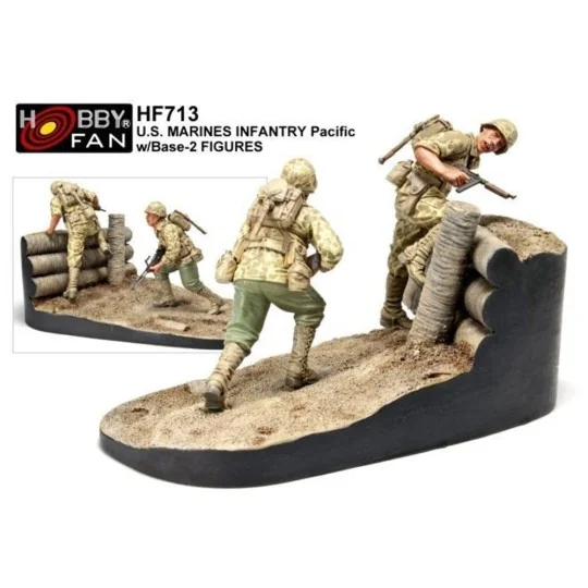 US Marines Infantry Pacific 2 Figuren, 1/35 - Hobby Fan HF713