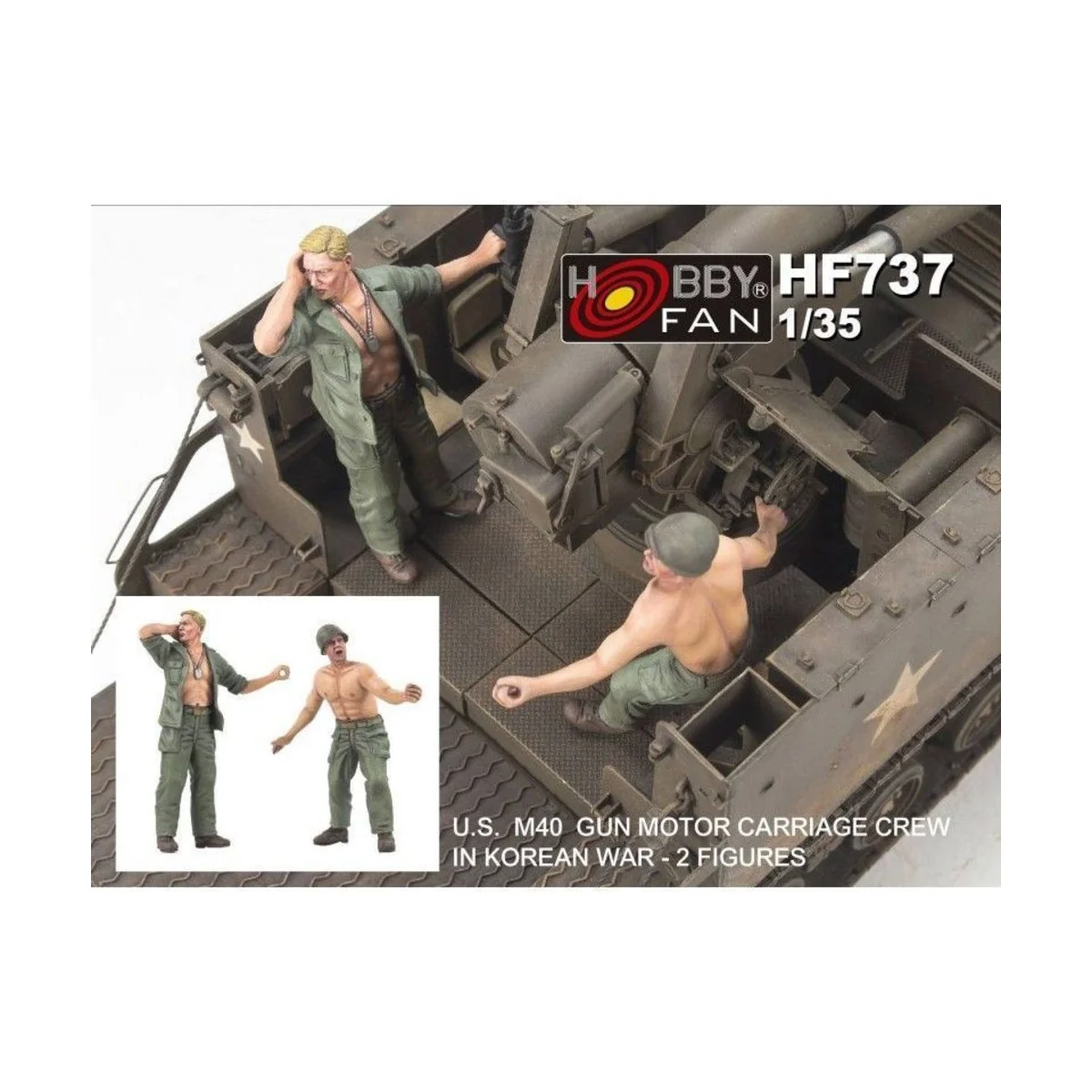U.S.M40 Gun Motor Carriage crew i.Korean war (2 figures), 1/35 - Ho...