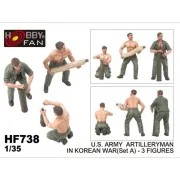 U.S. Army artillery man in Korean war (set A) (3 figures), 1/35 - H...