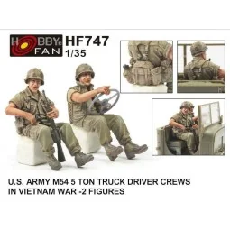 U.S. ARMY M54 5Ton TRUCK DRIVER CREWS IN VIETNAM WAR-2 FIGURES - Ho...