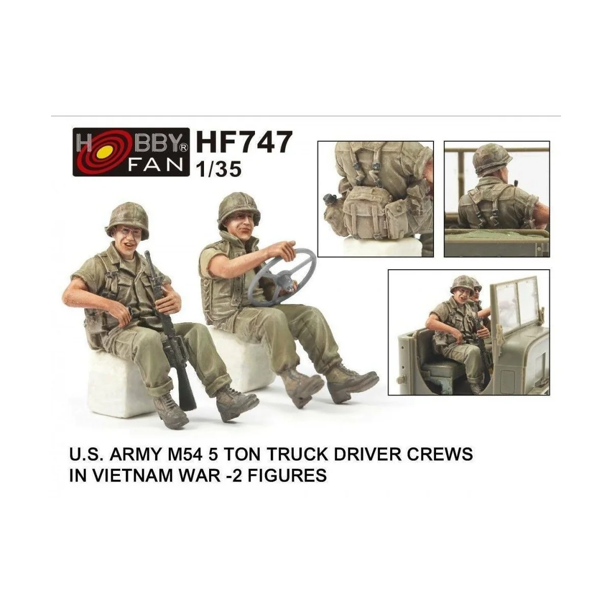 U.S. ARMY M54 5Ton TRUCK DRIVER CREWS IN VIETNAM WAR-2 FIGURES - Ho...