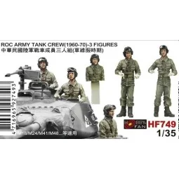 ROC ARMY TANK CREW(1960-70)-3 FIGURES - Hobby Fan HF749