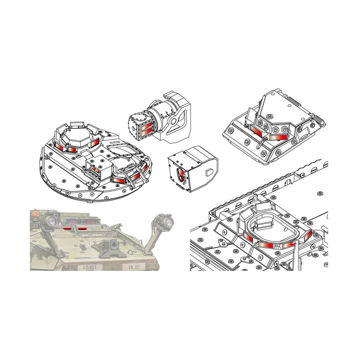 Stickers for simulating anti-reflection, 1/35 - AFV-Club AC35011