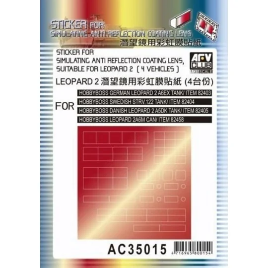Sticker anti reflection for Leopard, 1/35 - AFV-Club AC35015