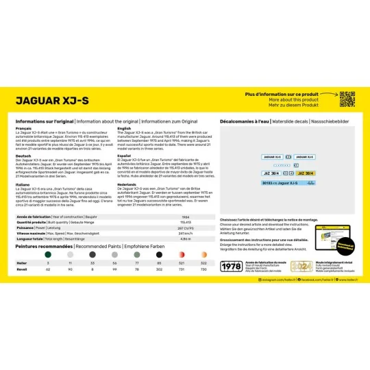 STARTER KIT Jaguar XJ-S - Heller 56183