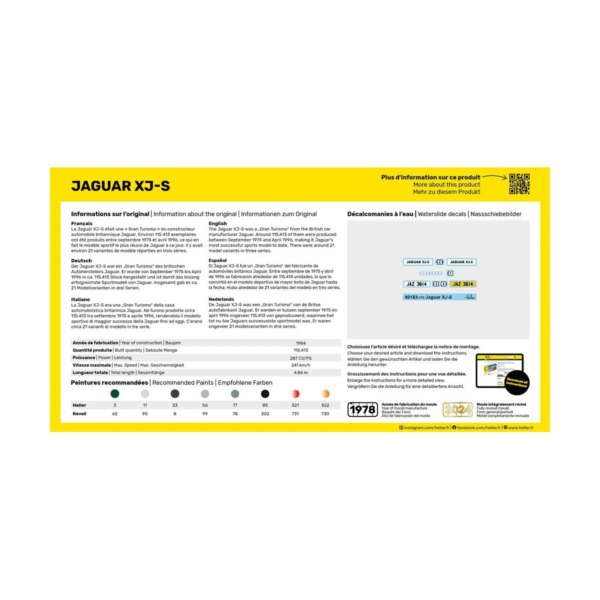 STARTER KIT Jaguar XJ-S - Heller 56183