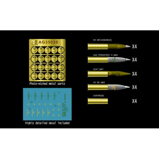 U.S. 105mm Howitzer ammo set - AFV-Club AG35030