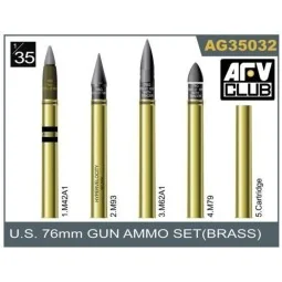 76mm gun ammo brass set, 1/35 - AFV-Club AG35032