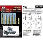 Ru 76.2mm Gun AMMO Set (Brass) - AFV-Club AG35036