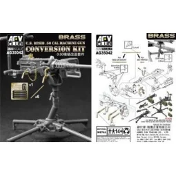 U.S. M2HB .50 Cal Machine Gun Con. Kit, 1/35 - AFV-Club AG35042
