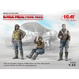 British Pilots (1939-1945)(3 figures), 1/32 - ICM 32105