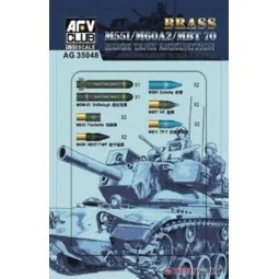 M551/60A/MBT70 152MM Ammunition (Brass) - AFV-Club AG35048