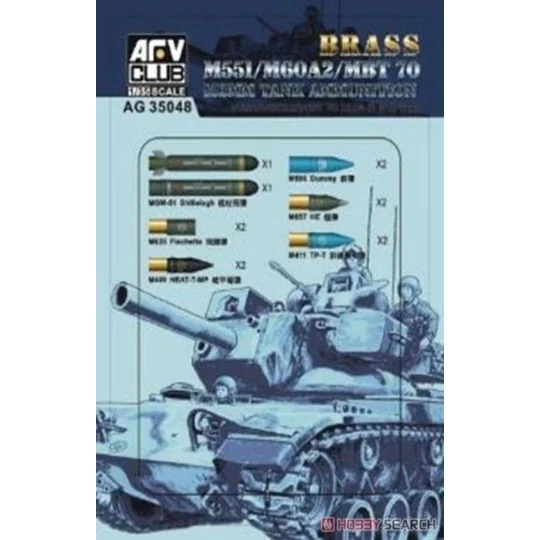 M551/60A/MBT70 152MM Ammunition (Brass), 1/35 - AFV-Club AG35048