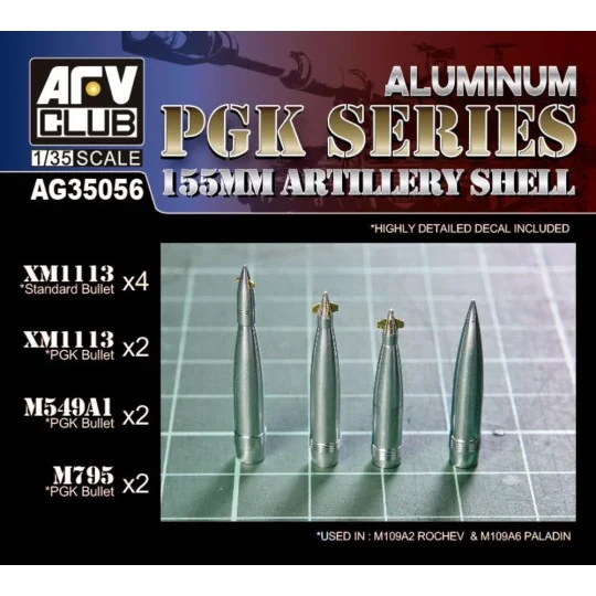 155MM ARTILLERY SHELL PGK SERIES - AFV-Club AG35056