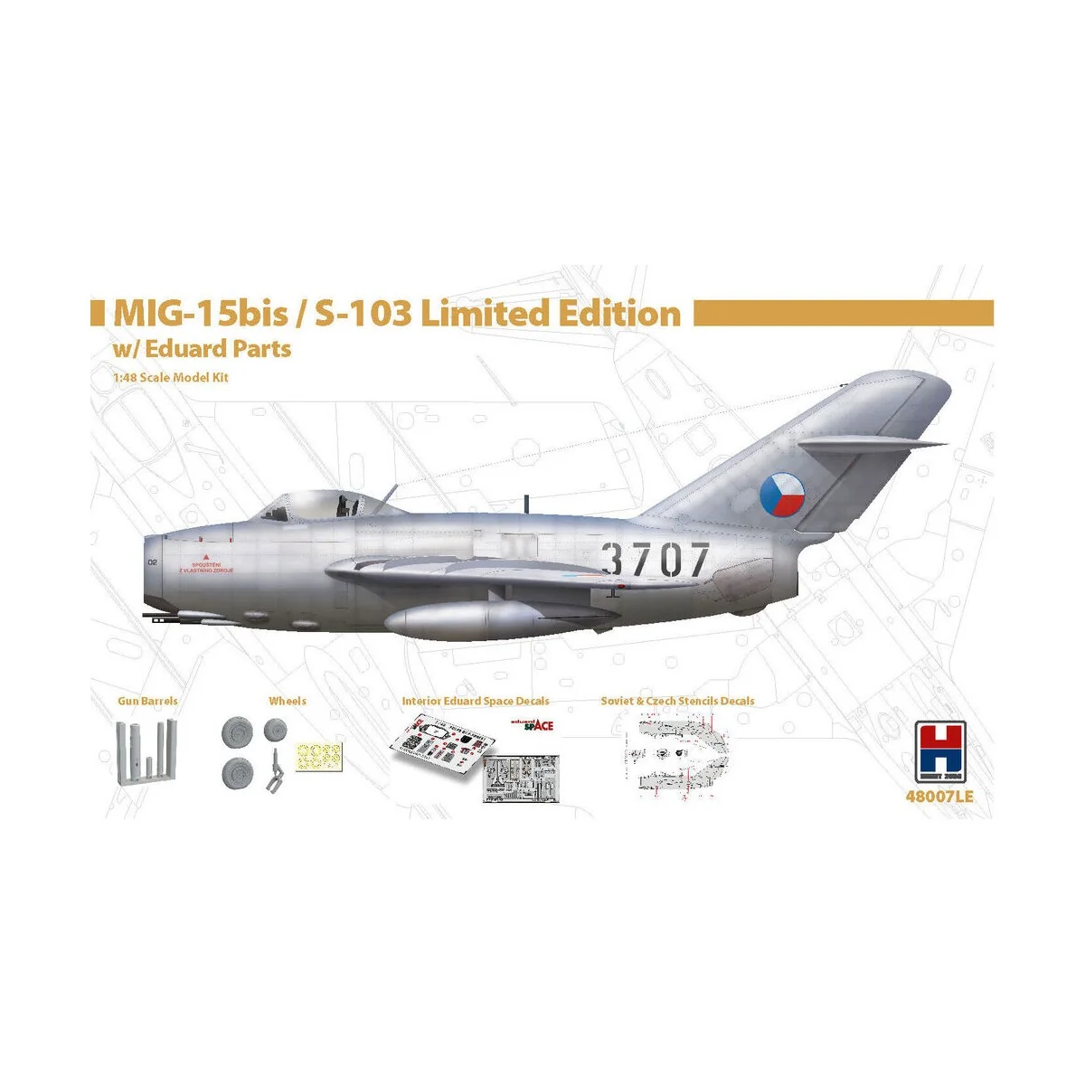 MIG-15bis / S-103 Limited Edition, 1/48 - Hobby 2000 48007LE MIG-15bis / S-103 Limited Edition, 1/48 - Hobby 2000 48007LE