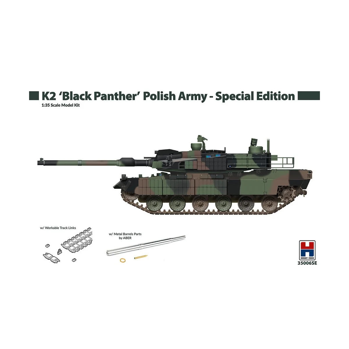 K2 'Black Panther' Polish Army - Special Edition, 1/35 - Hobby 2000... K2 'Black Panther' Polish Army - Special Edition, 1/35 - Hobby 2000...