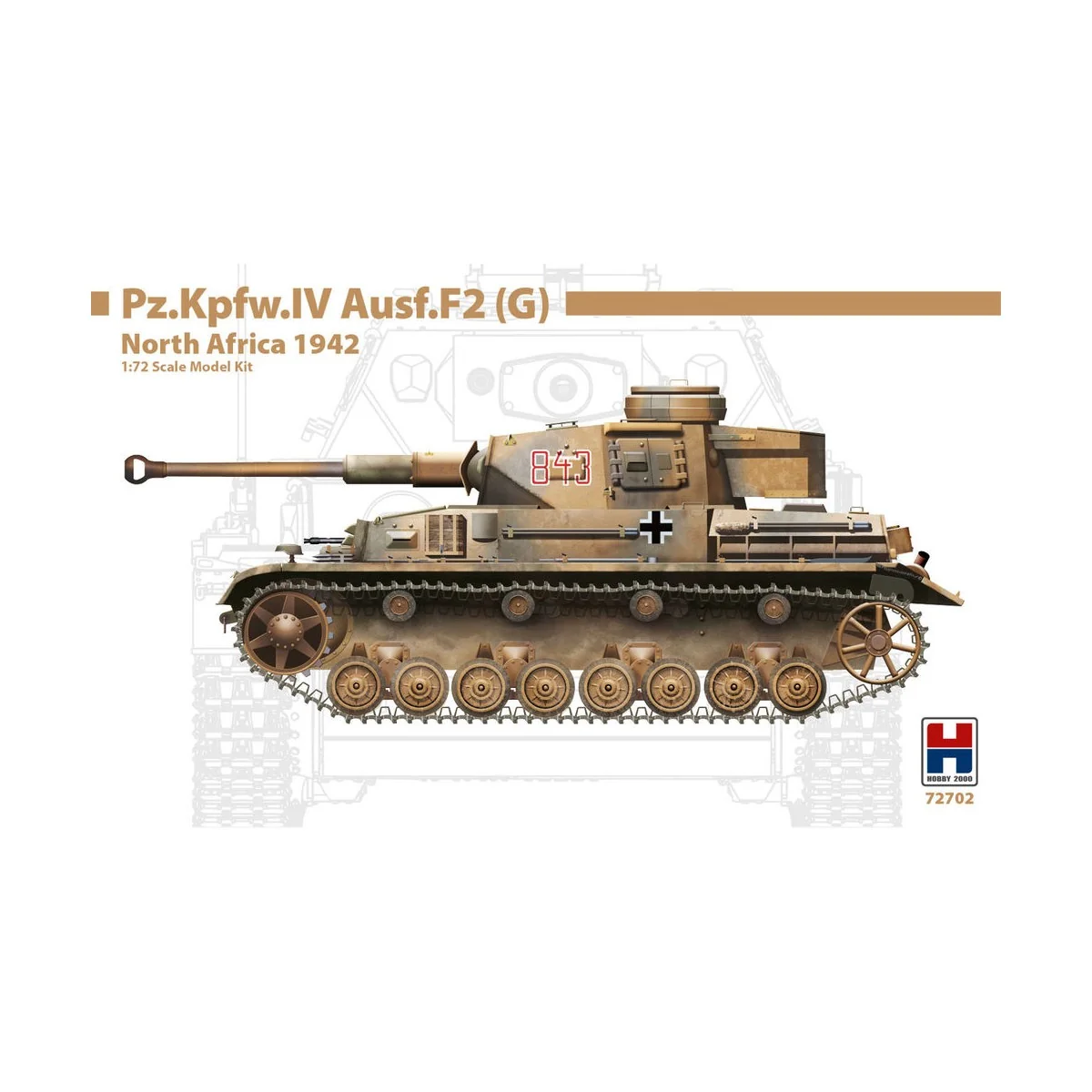 Pz.Kpfw.IV Ausf.F2 (G) North Africa 1942 - Hobby 2000 72702