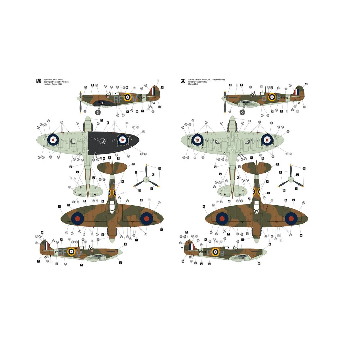 Supermarine Spitfire IIA w/Rotol Propeller, 1/32 - Hobby 2000 32002