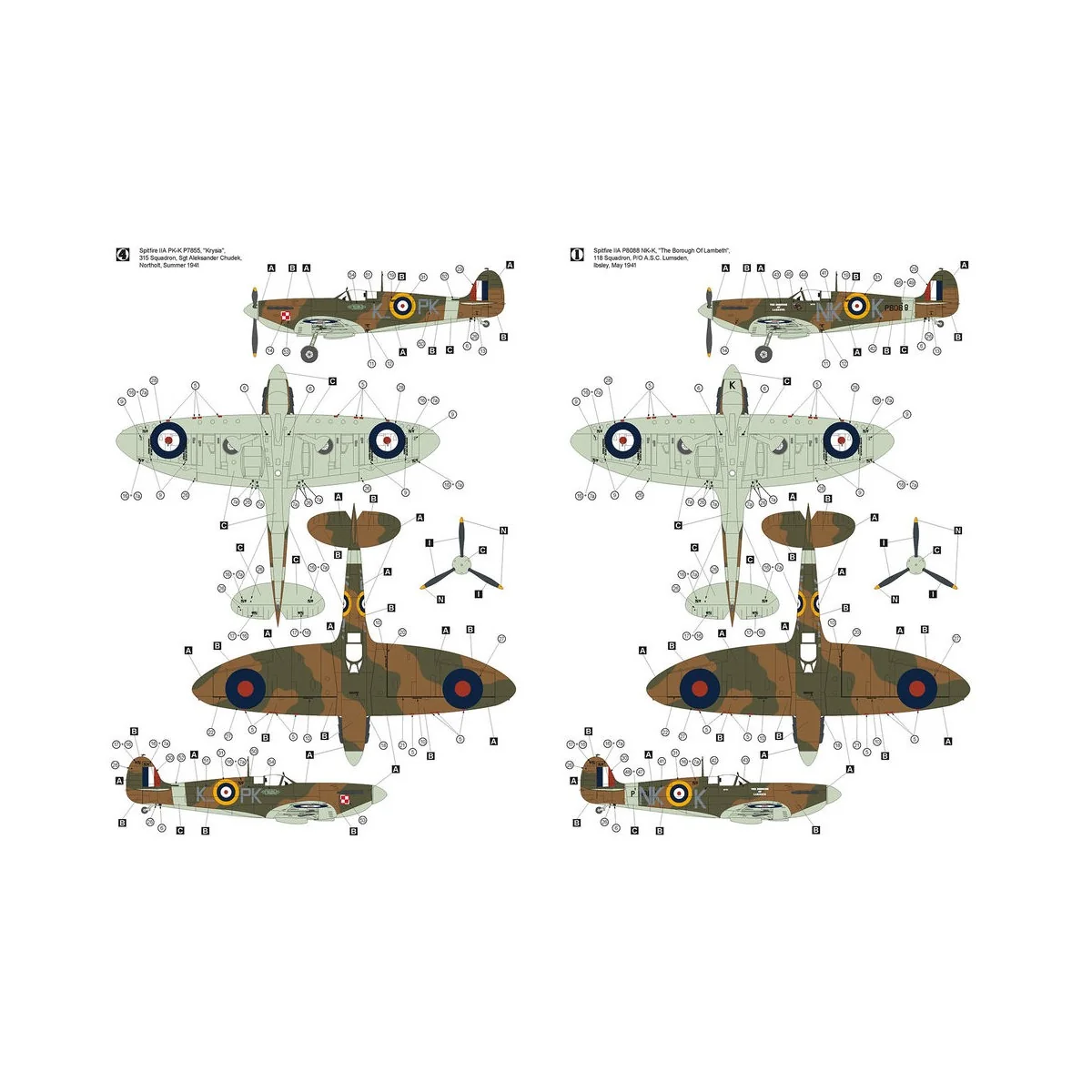 Supermarine Spitfire IIA w/Rotol Propeller, 1/32 - Hobby 2000 32002