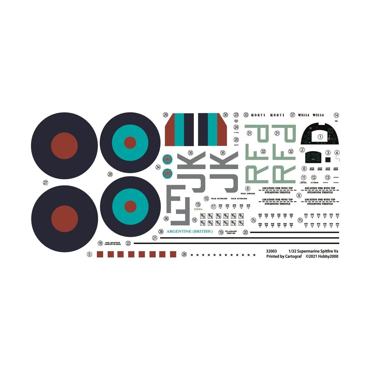 Supermarine Spitfire VA, 1/32 - Hobby 2000 32003