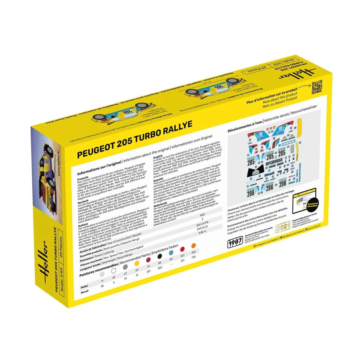 STARTER KIT Peugeot 205 Turbo Rallye - Heller 56189