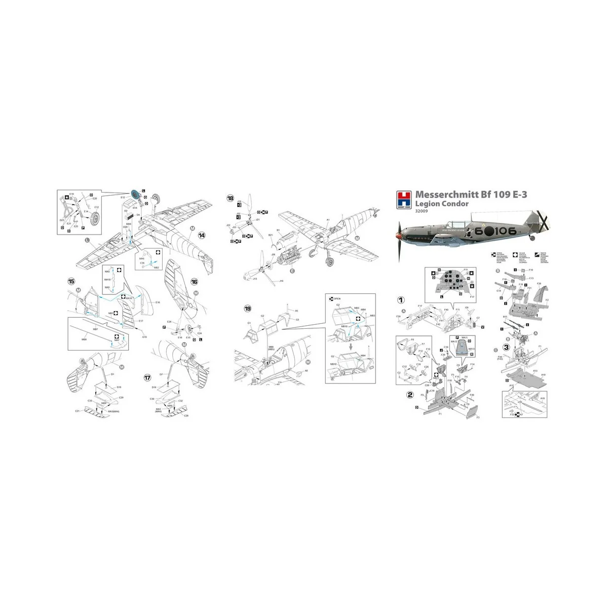 Messerschmitt Bf 119 E-3 Legion Condor, 1/32 - Hobby 2000 32009 Messerschmitt Bf 119 E-3 Legion Condor, 1/32 - Hobby 2000 32009