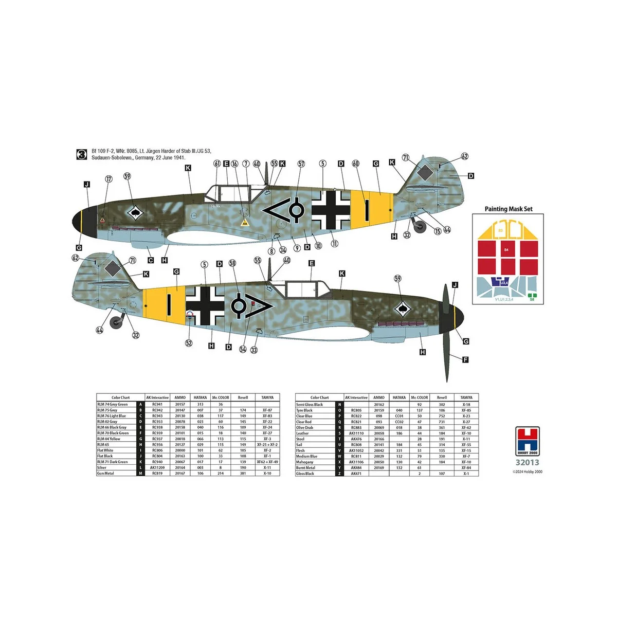 Bf 109 F-2 Eastern Front, 1/32 - Hobby 2000 32013 Bf 109 F-2 Eastern Front, 1/32 - Hobby 2000 32013