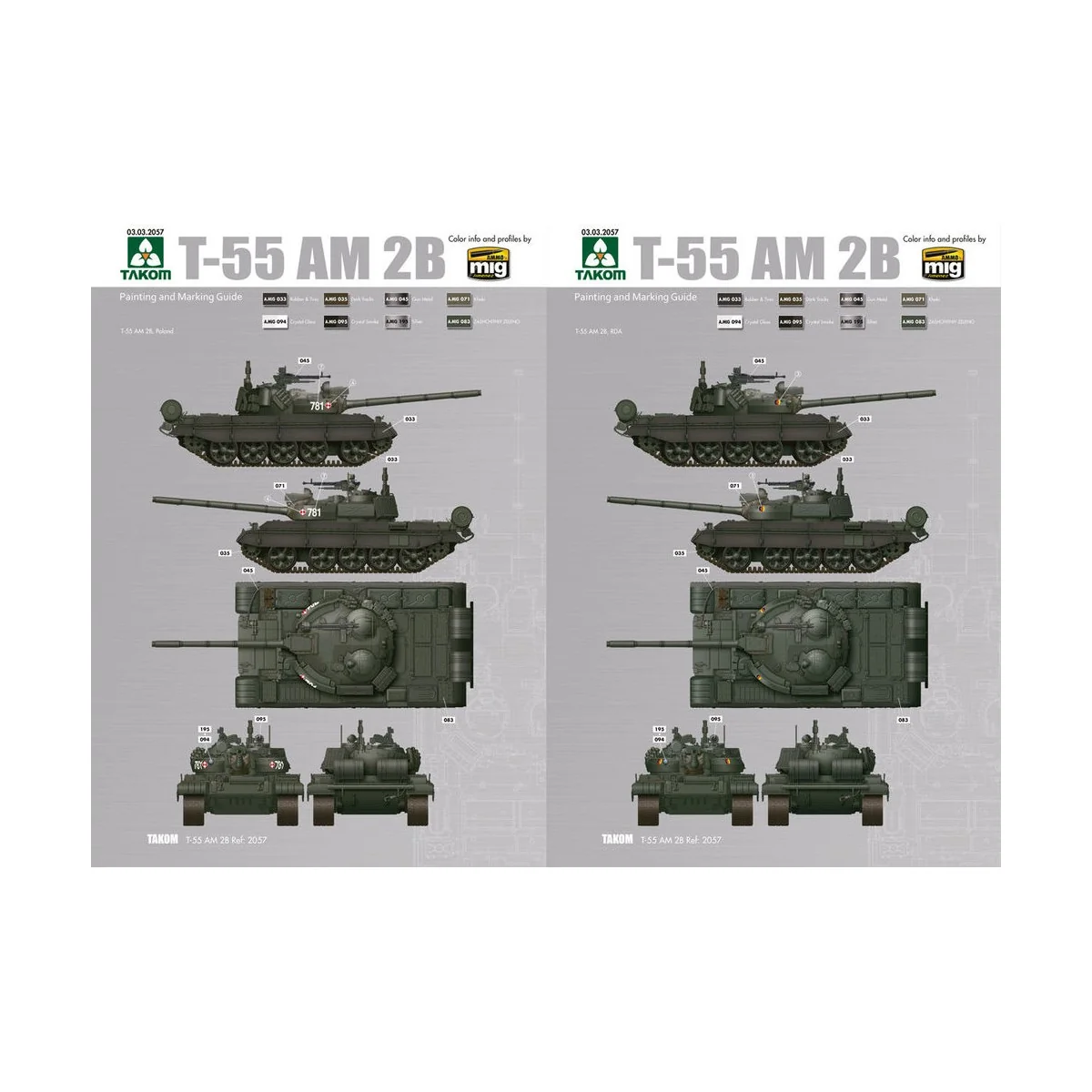 T-55AM2B "Kladivo" (w/bonus 4 painting and marking) - Hobby 2000 35002