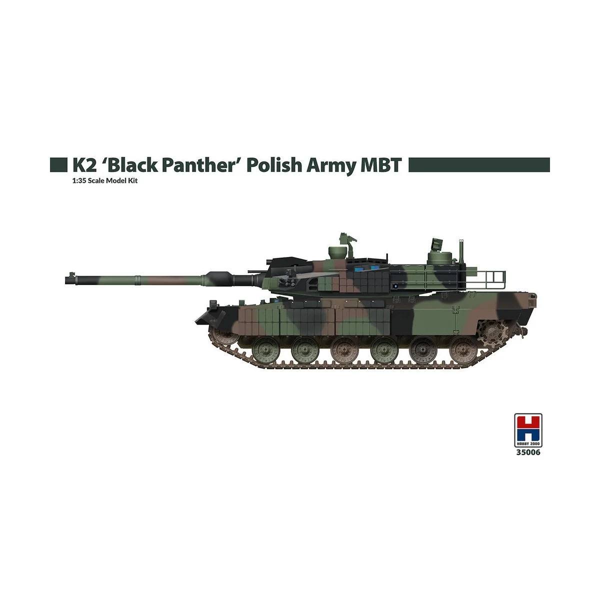 K2 'Black Panther' Polish Army MBT, 1/35 - Hobby 2000 35006