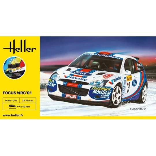 STARTER KIT Focus WRC'01, 1/43 - Heller 56196 STARTER KIT Focus WRC'01, 1/43 - Heller 56196