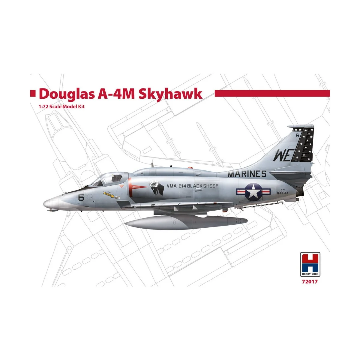 Douglas A-4M Skyhawk - Black Sheep, 1/72 - Hobby 2000 72017 Douglas A-4M Skyhawk - Black Sheep, 1/72 - Hobby 2000 72017