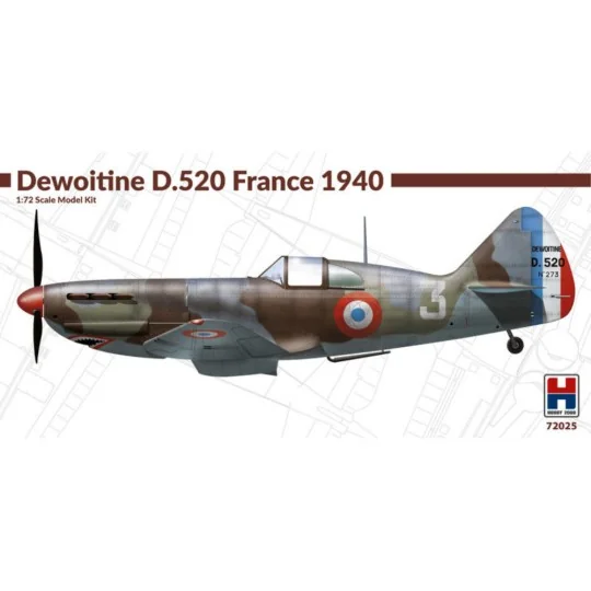 Dewoitine D.520 France 1940, 1/72 - Hobby 2000 72025