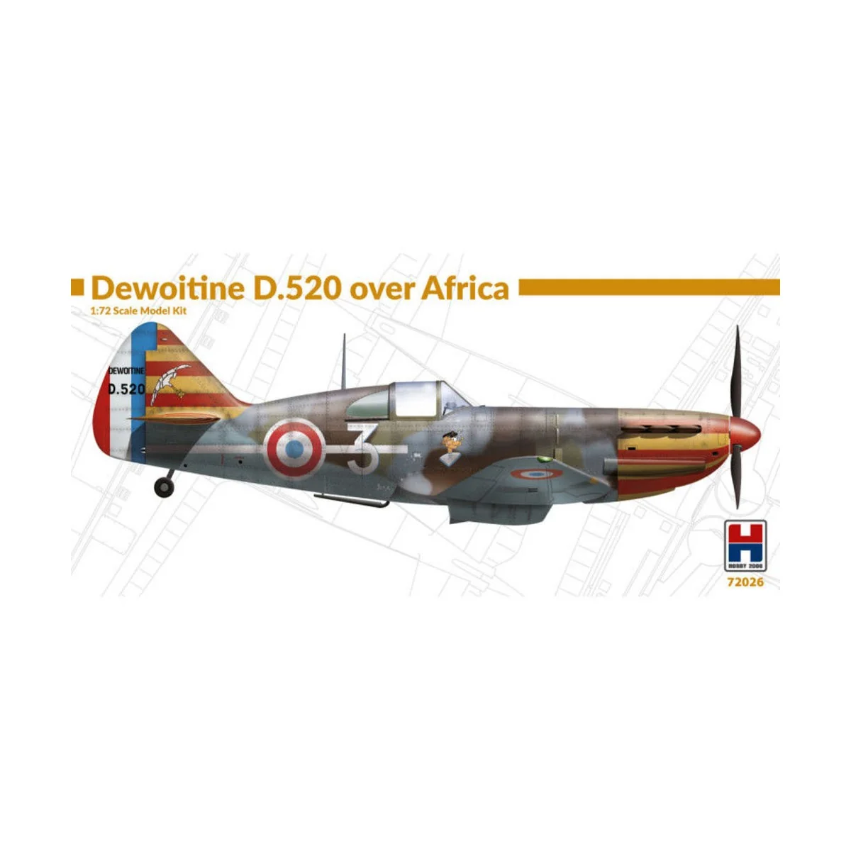 Dewoitine D.520 over Africa - Hobby 2000 72026