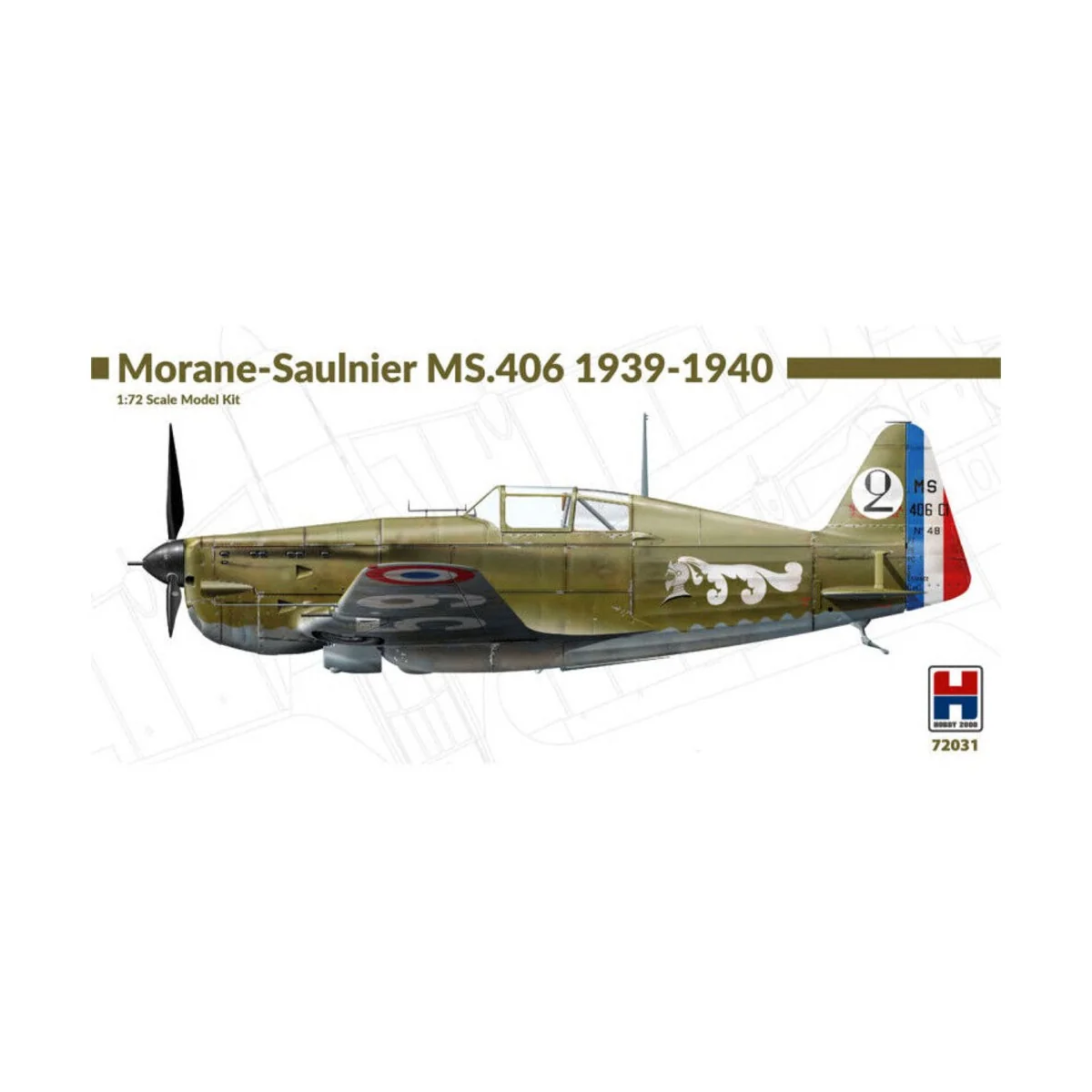 Morane-Saulnier MS.406 1939-40, 1/72 - Hobby 2000 72031 Morane-Saulnier MS.406 1939-40, 1/72 - Hobby 2000 72031