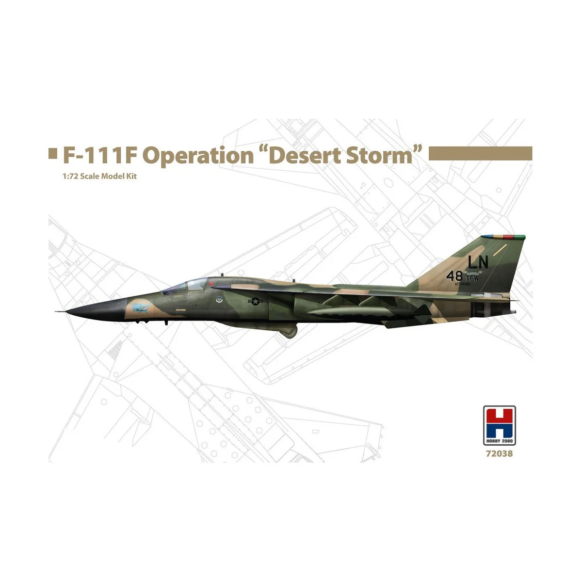 F-111F Operation " Desert Storm " - NEW, 1/72 - Hobby 2000 72038