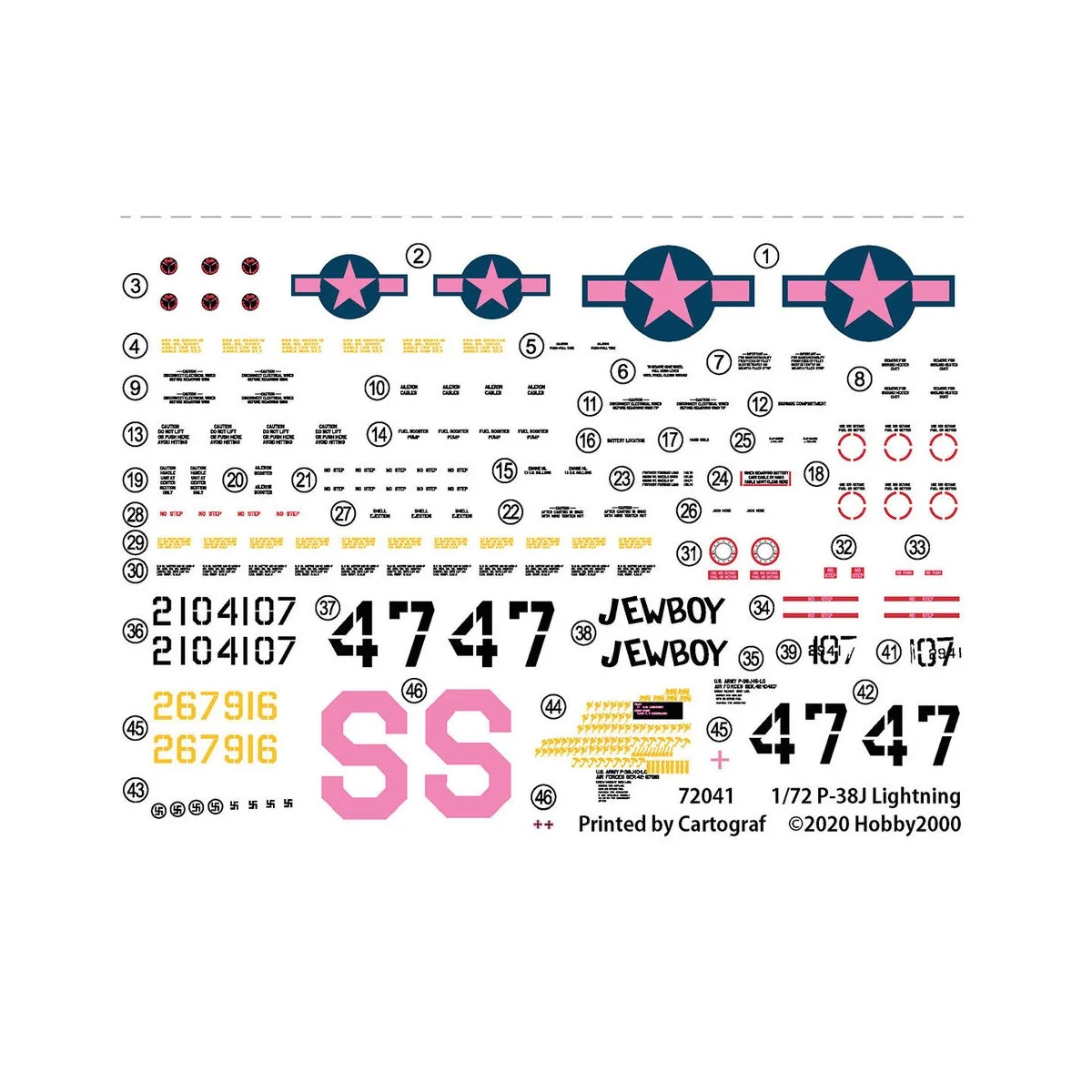 P-38J Lightning - Europe 1944, 1/72 - Hobby 2000 72041 P-38J Lightning - Europe 1944, 1/72 - Hobby 2000 72041
