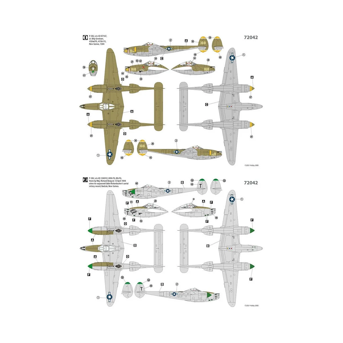 P-38J Lightning - Pacific 1944 - Hobby 2000 72042