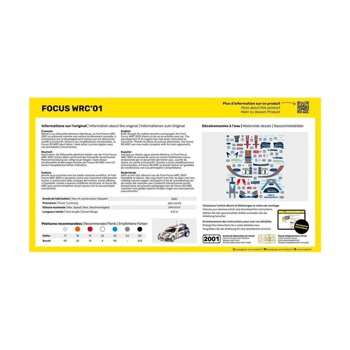 STARTER KIT Focus WRC'01 - Heller 56196