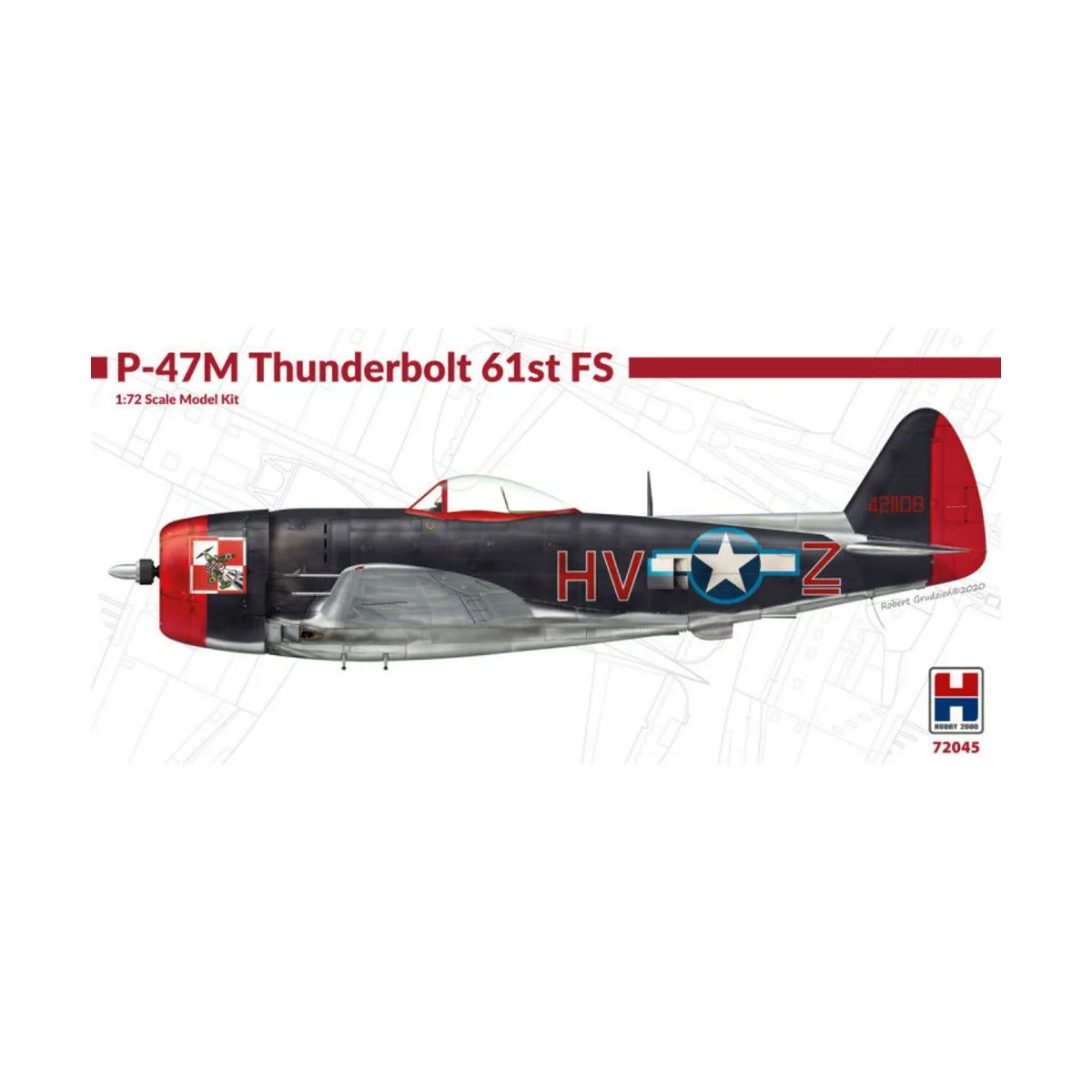 P-47M Thunderbolt 61st Fighter Squadron, 1/72 - Hobby 2000 72045 P-47M Thunderbolt 61st Fighter Squadron, 1/72 - Hobby 2000 72045
