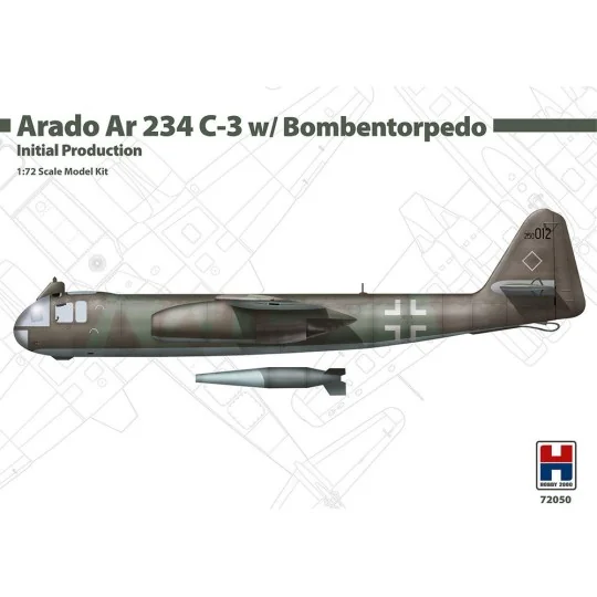 Arado Ar 234 C-3 w/ Bombentorpedo Initial Production, 1/72 - Hobby ...
